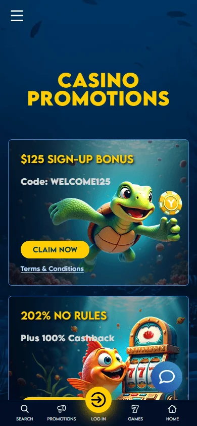 Yabby Casino mobile browser promotions